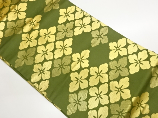 JAPANESE NAGOYA OBI / WOVEN FLOWER